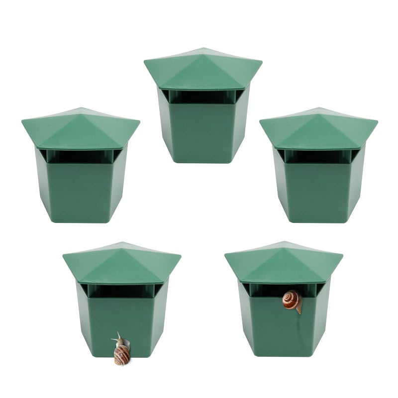 Beslands صندوق بلاستيكي من بيسلاندز 5 قطع 3.9" × 2.4" × 2.8" (أخضر) - Image 1